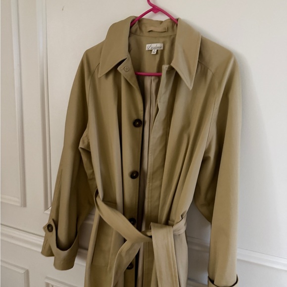 Beige Long Button-Up Coat - Picture 4 of 5